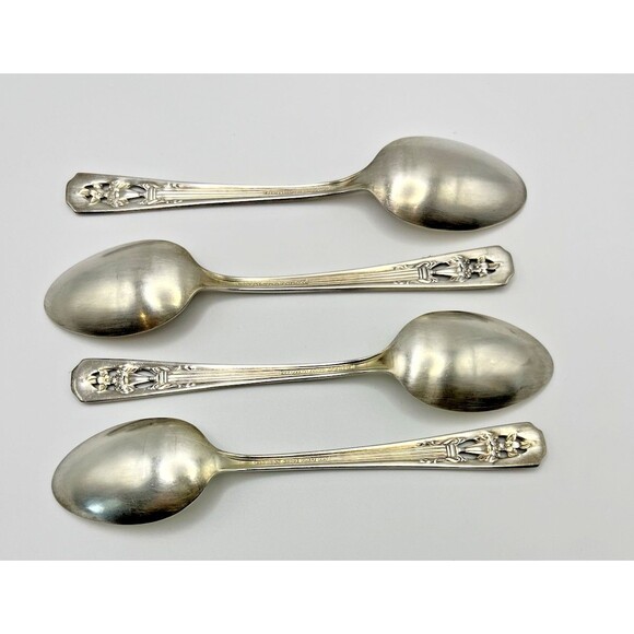 Harmony House Classic Filigree by Wallace Vintage Teaspoons Silverplate 4 pcs - Picture 2 of 5